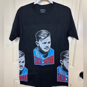 Zach Bryan all over print black short sleeve cotton t-shirt sz‎ M NWOT